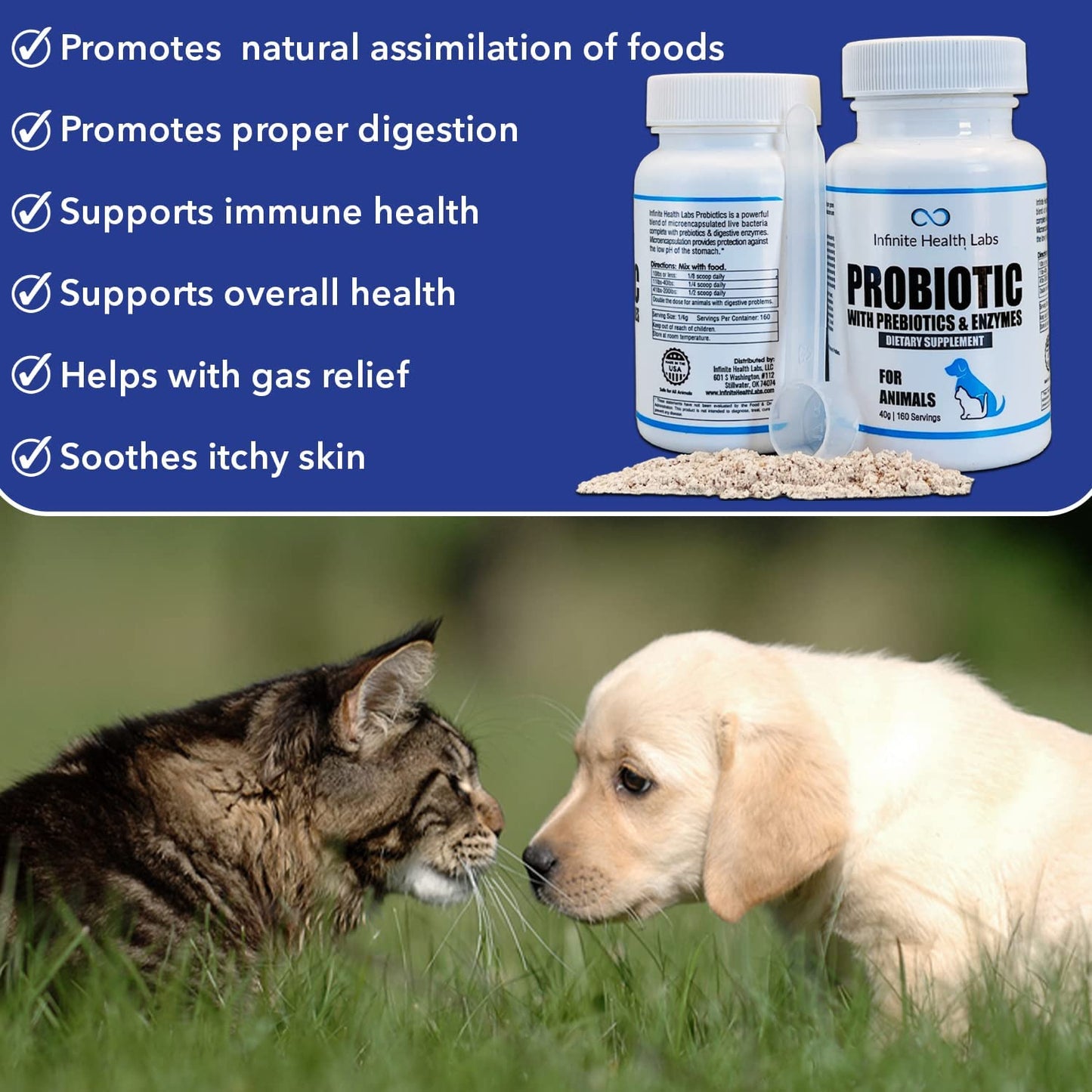 Infinite Health Labs Probiotic Powder for Animals