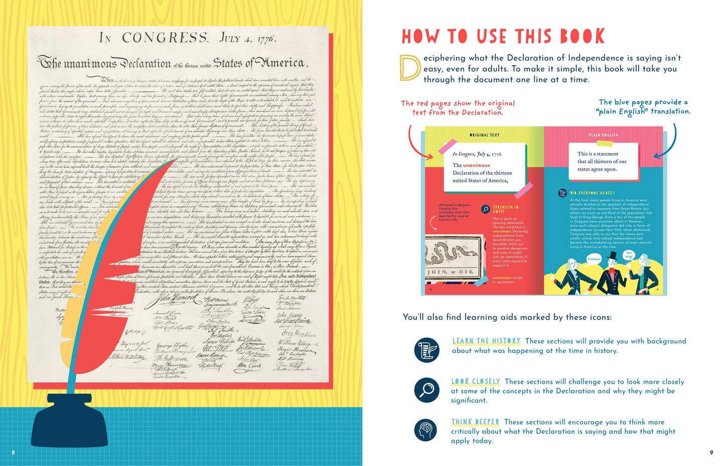 The Side-by-Side Declaration of Independence (Kids Book)