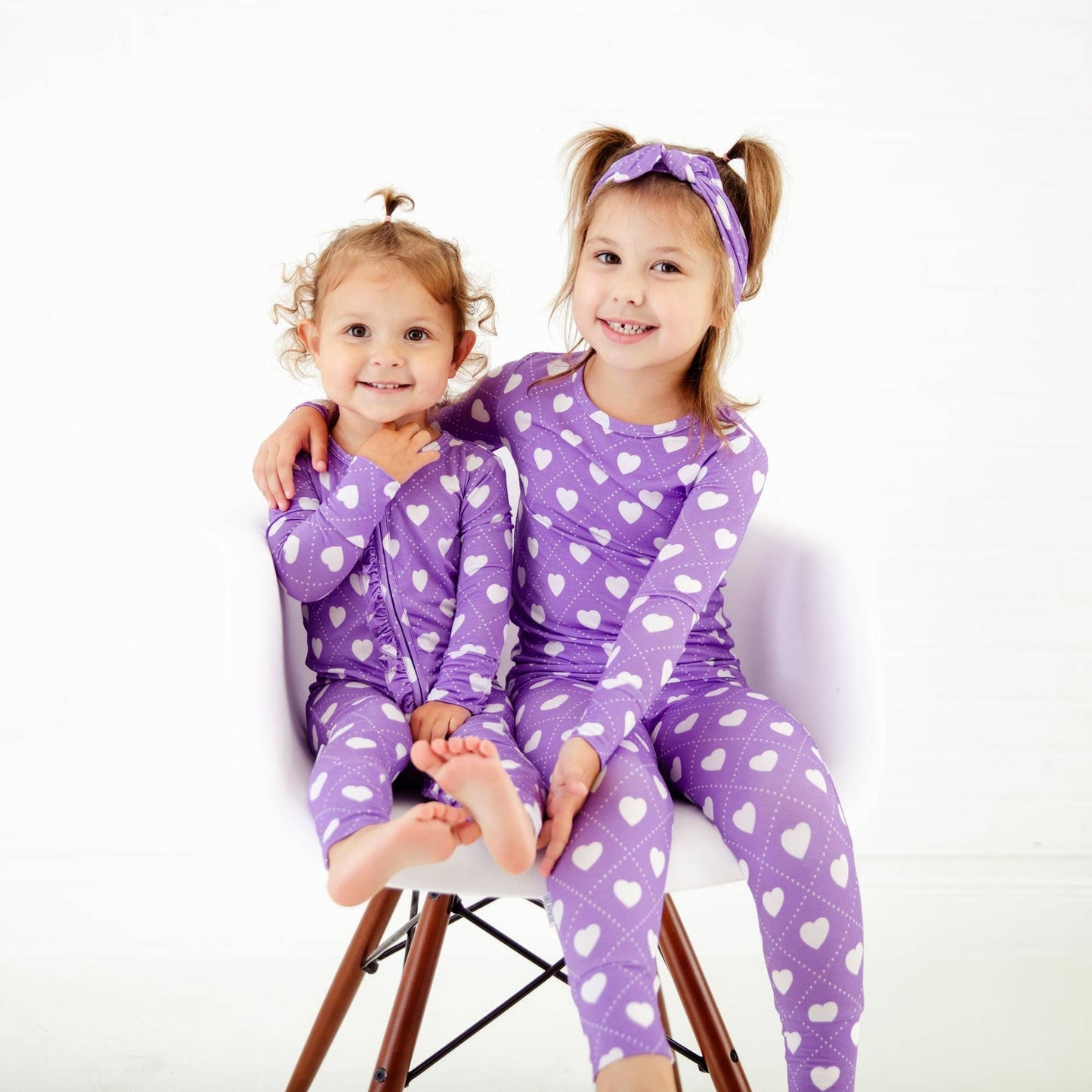 Heart To Get Valentine Ruffle Convertible Footie - Purple