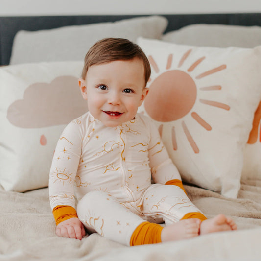 Golden Hour Bamboo Convertible Footie Pajamas