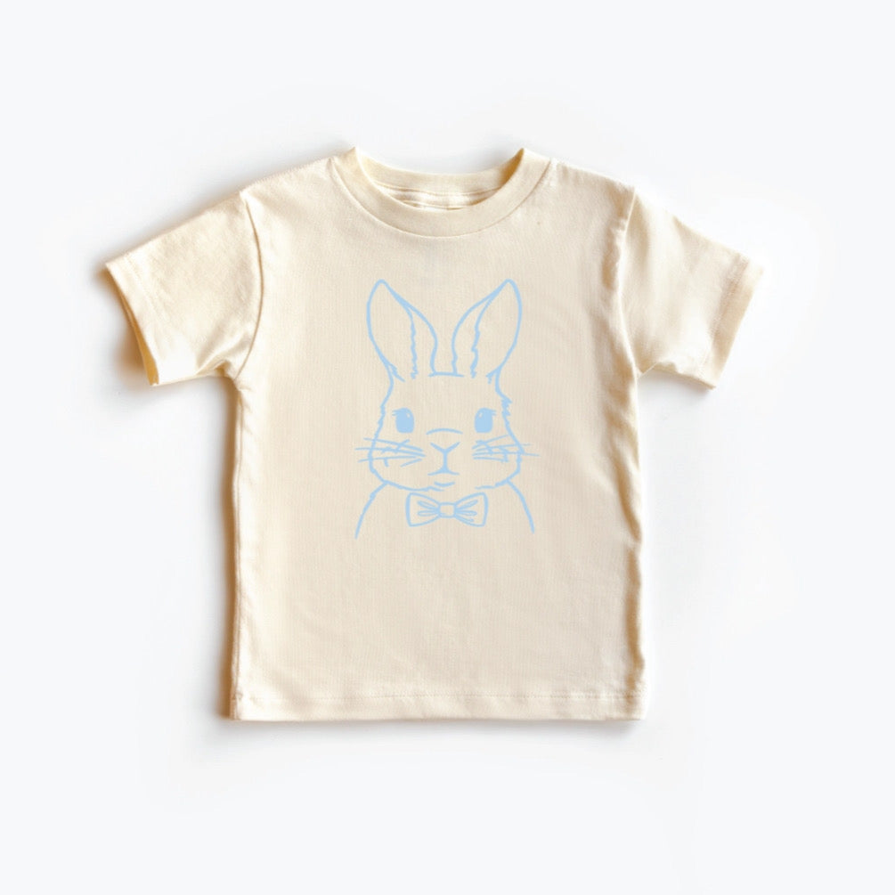 Blue Bunny Graphic Tee in Natural