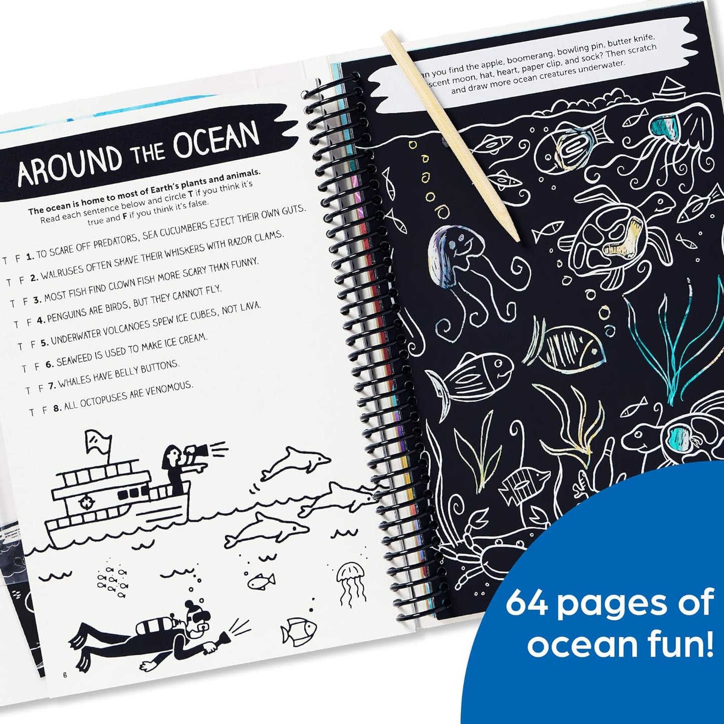 Scratch-Off Hidden Pictures Mysterious Ocean Puzzles