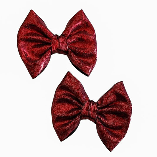 Single Holographic Red & Black Savannah Bow
