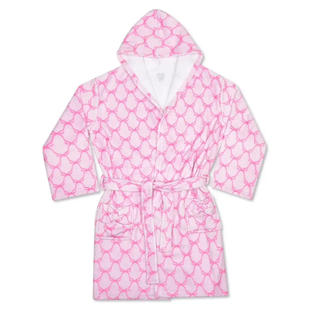 Sweet Trellis Bow Hooded | Plush Robe