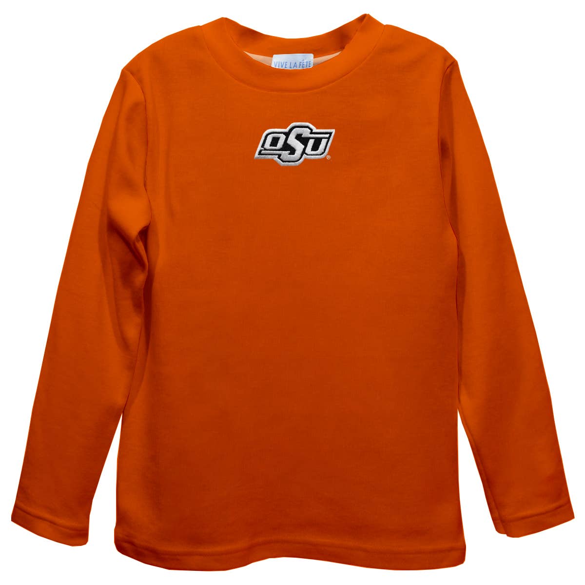 OSU Cowboys Embroidered Orange Long Sleeve Boys T-Shirt