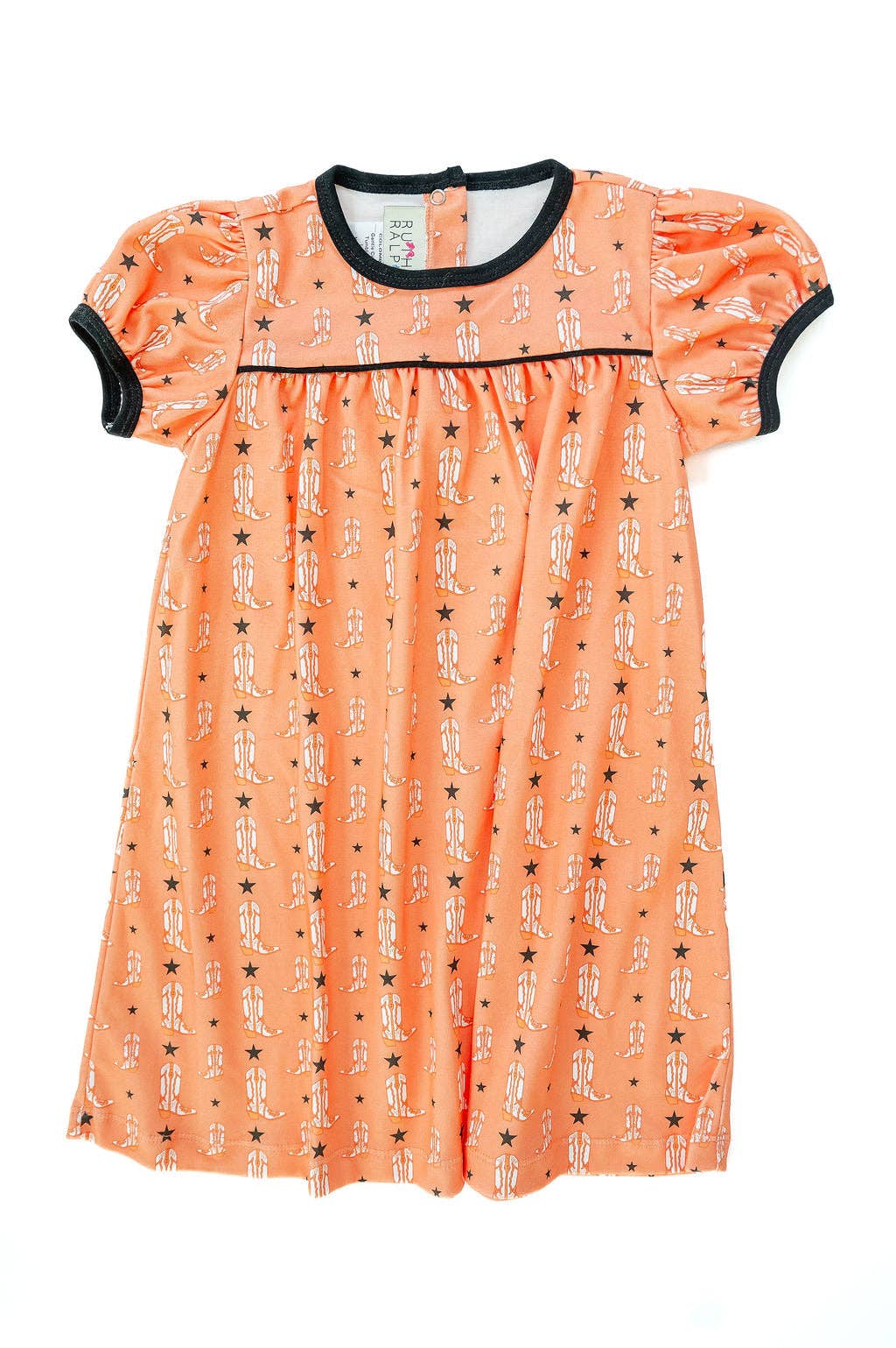 Orange & Black Boots | Catherine Dress