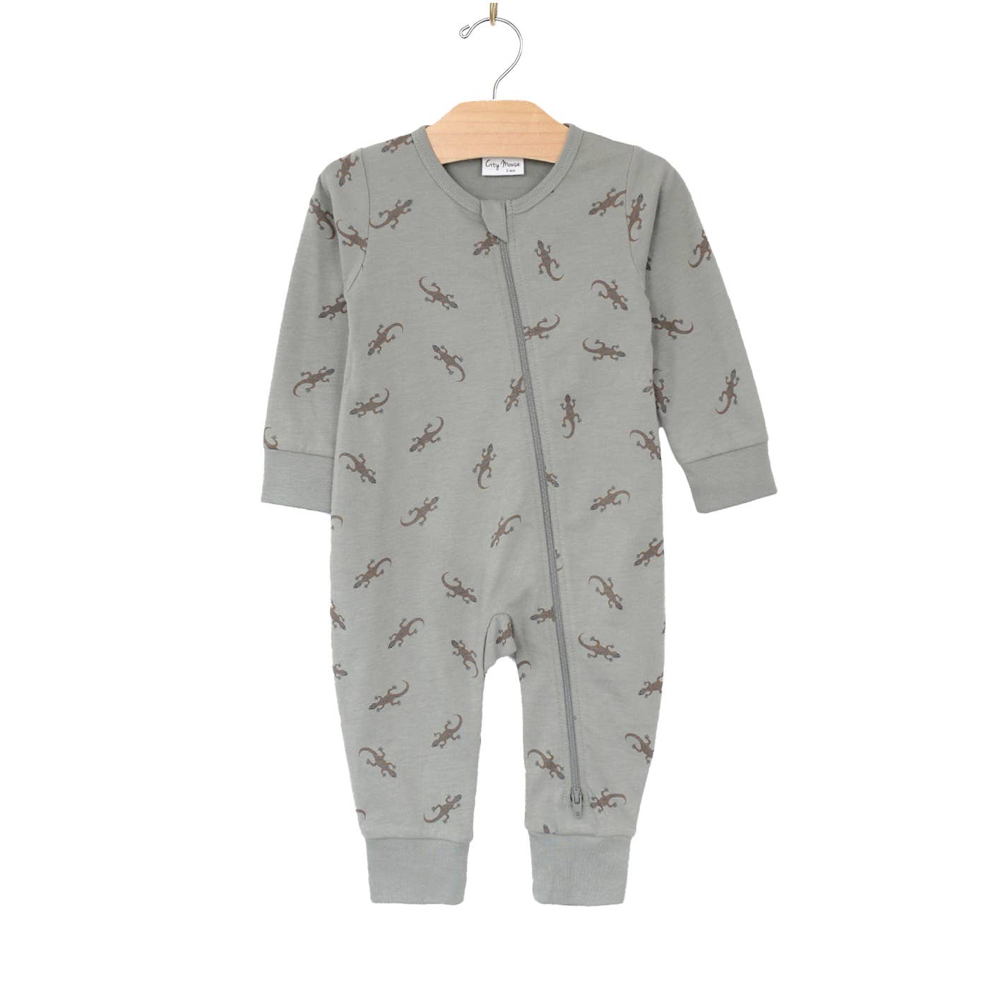 2 Way Zip Romper- Salamander- Pond