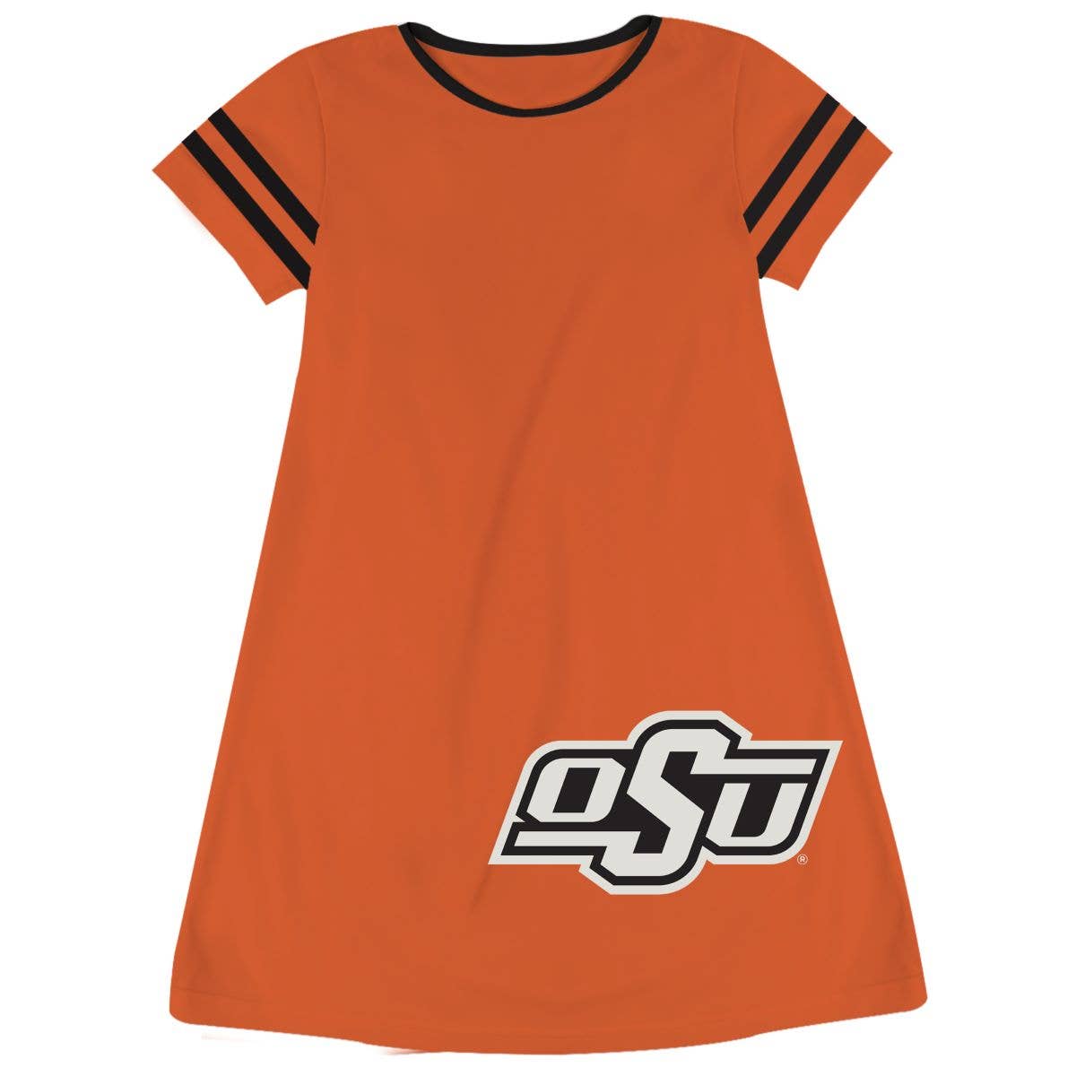 OSU Cowboys Girls Orange A-Line Dress large Logo