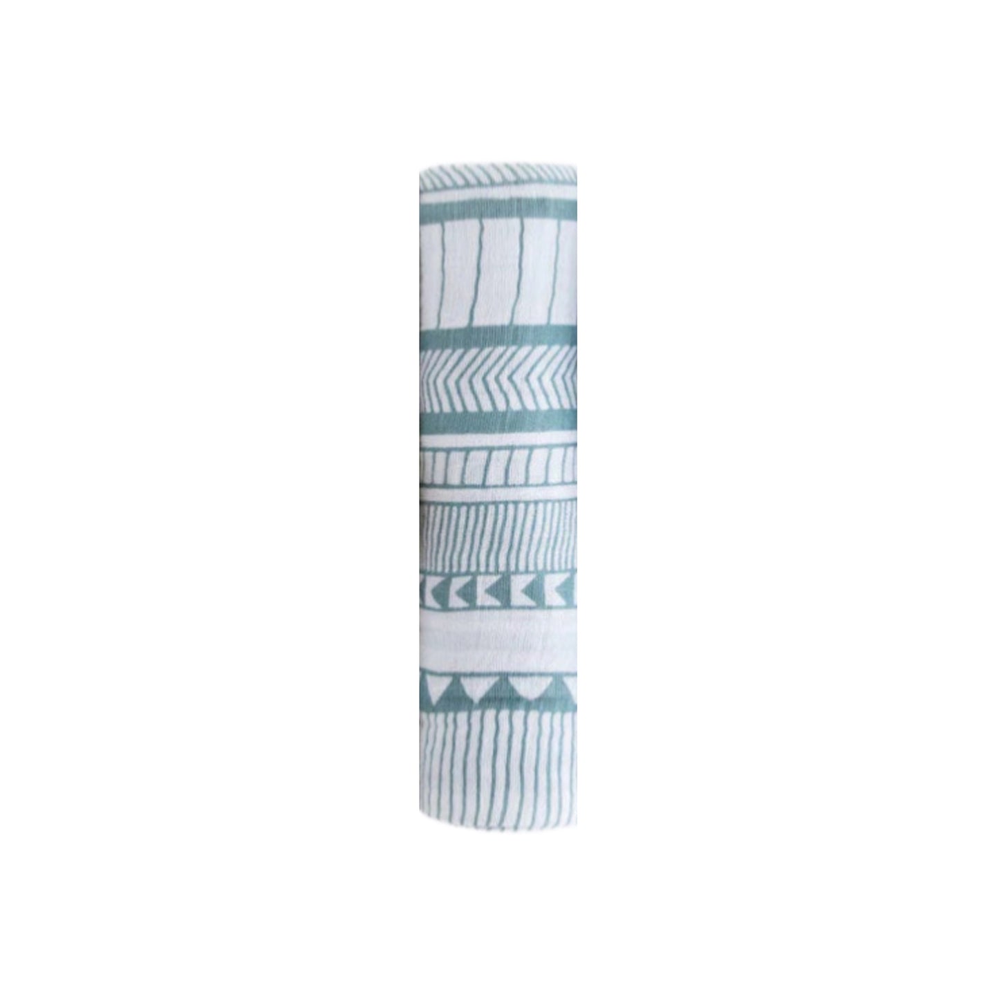 Blue Aztec Design Cotton Swaddle Blanket