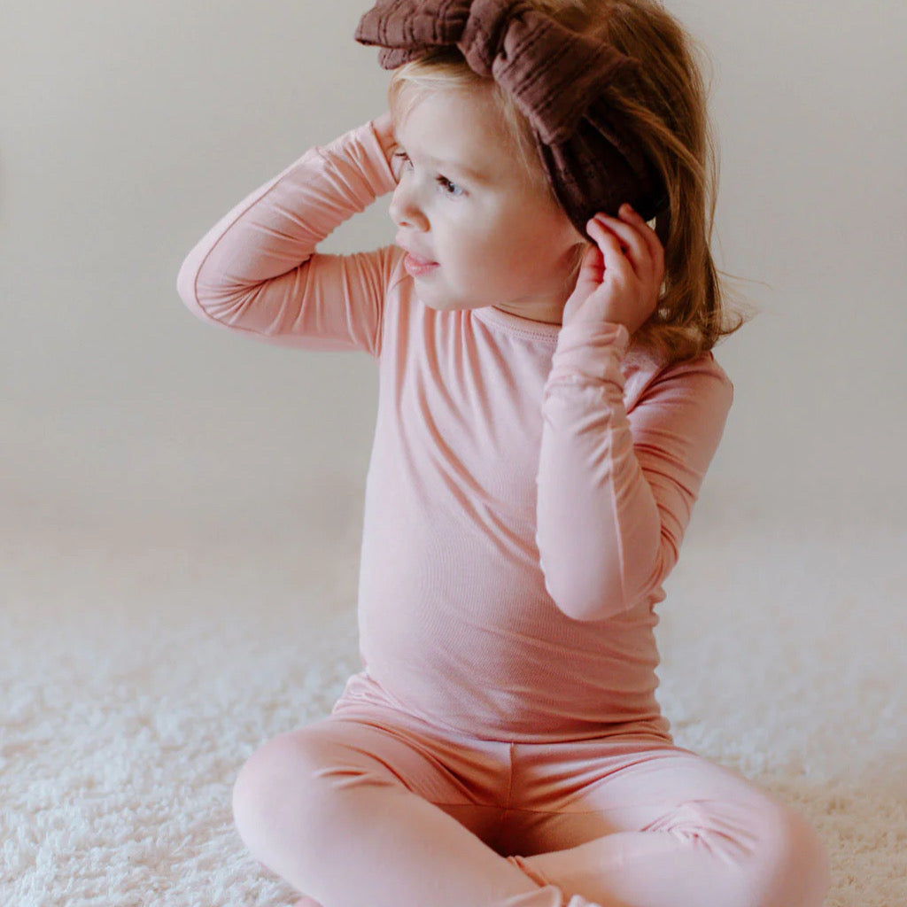 Crepe Pink Bamboo Toddler PJs