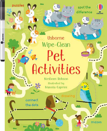 Usborne Wipe-Clean | Pet Activities