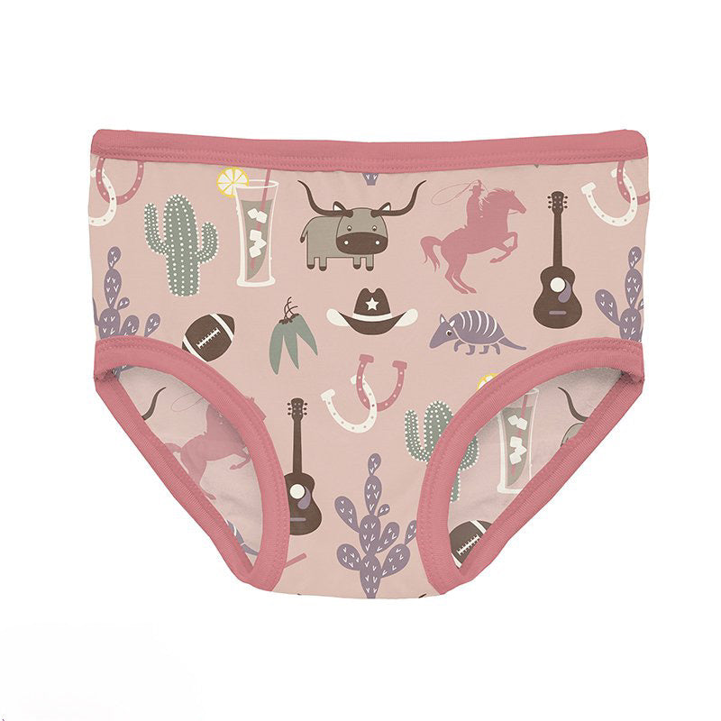 Peach Blossom Rodeo Print Girl's Underwear