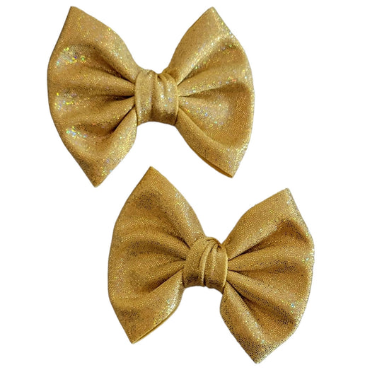 Single Holographic Gold Savannah Bow