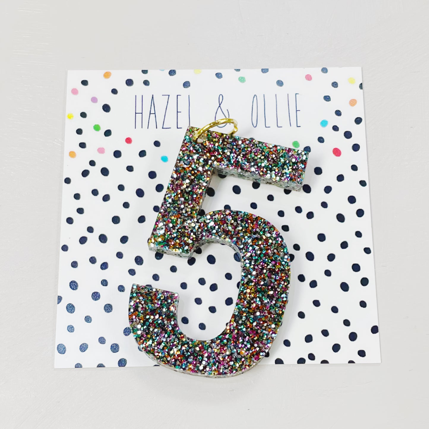 Multicolor Glitter Birthday Numbers