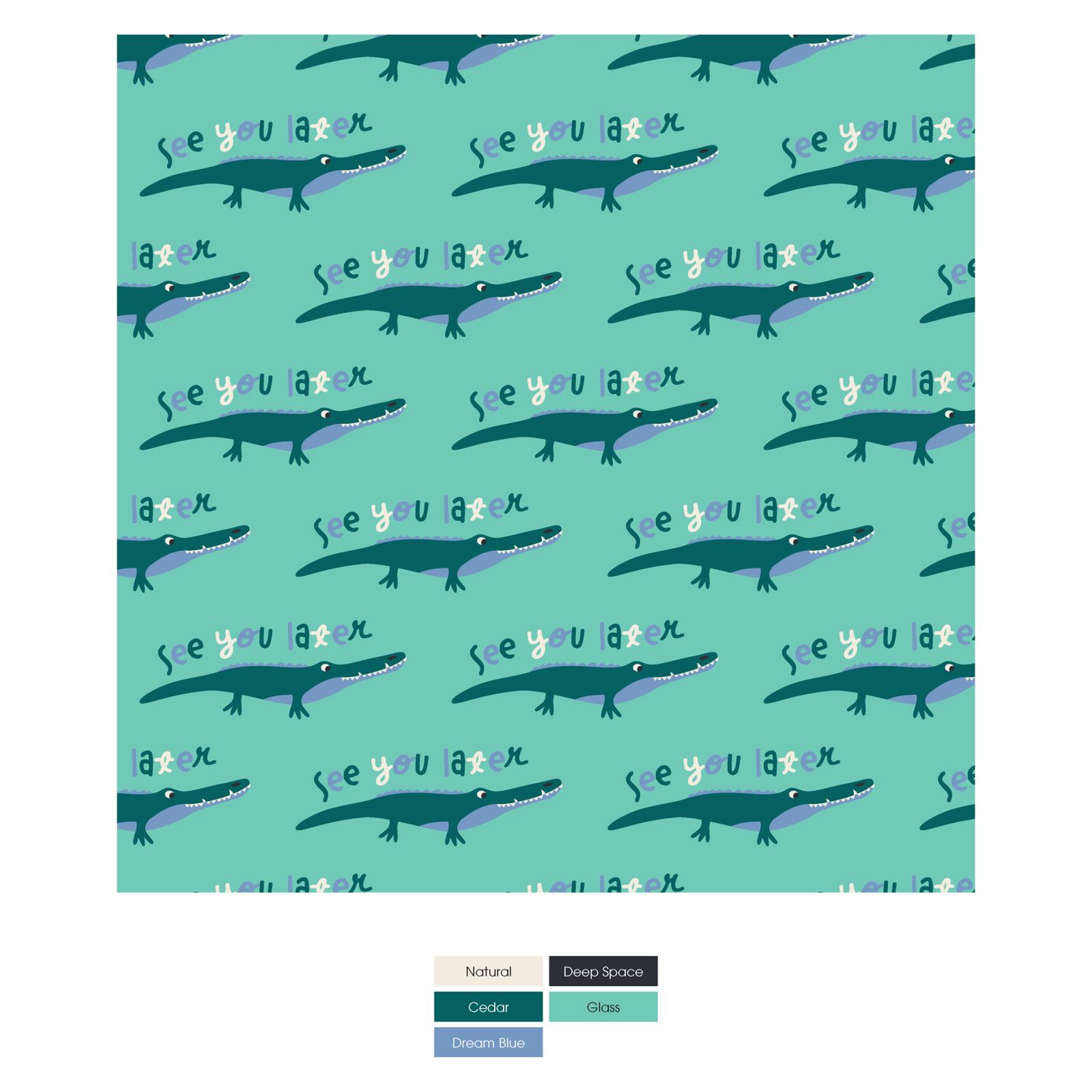 Glass Later Alligator Short Sleeve Graphic Tee Pajama Set