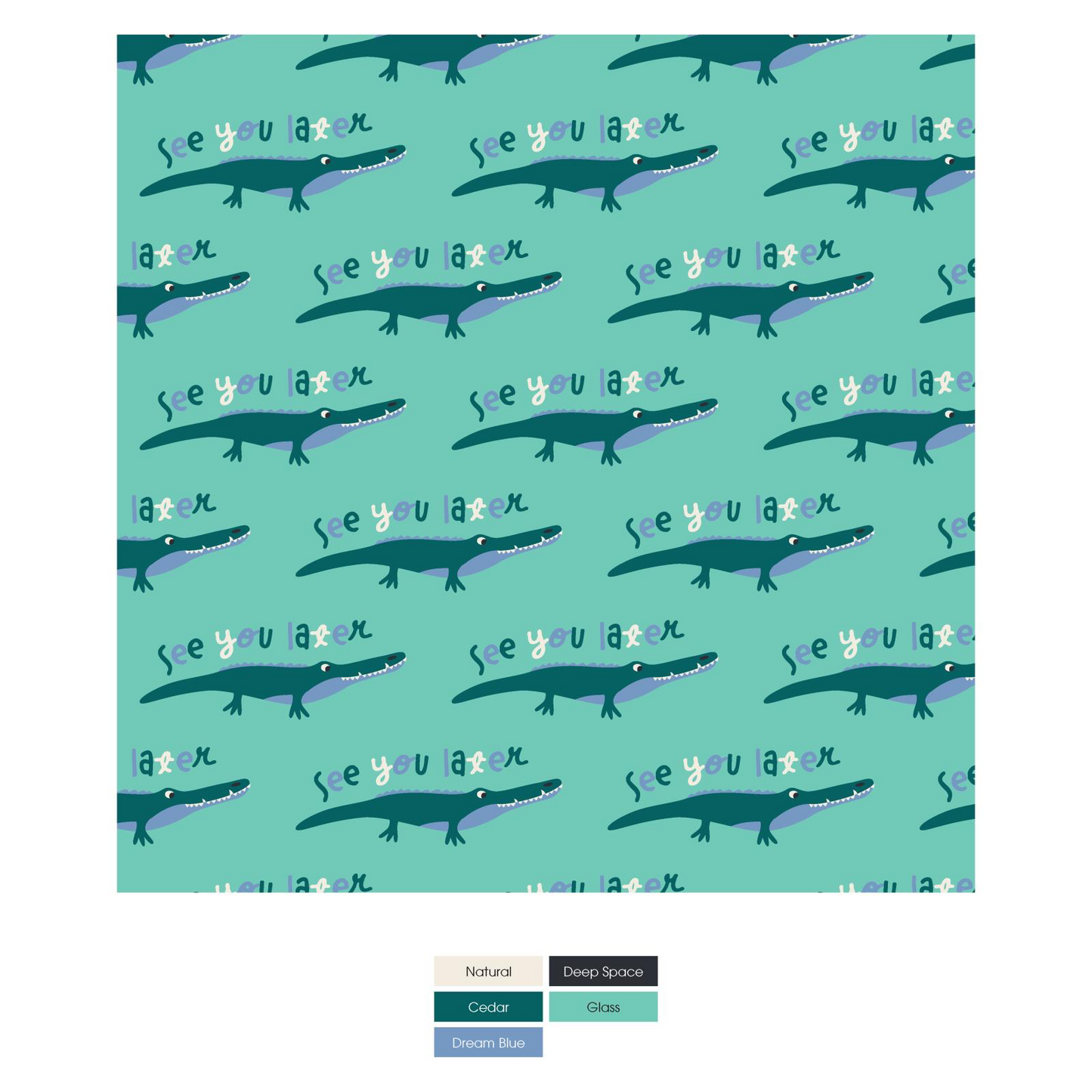 Glass Later Alligator Swaddling Blanket