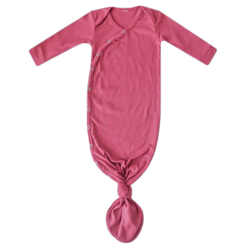 Copper Pearl Knotted Gown - Berry Rib