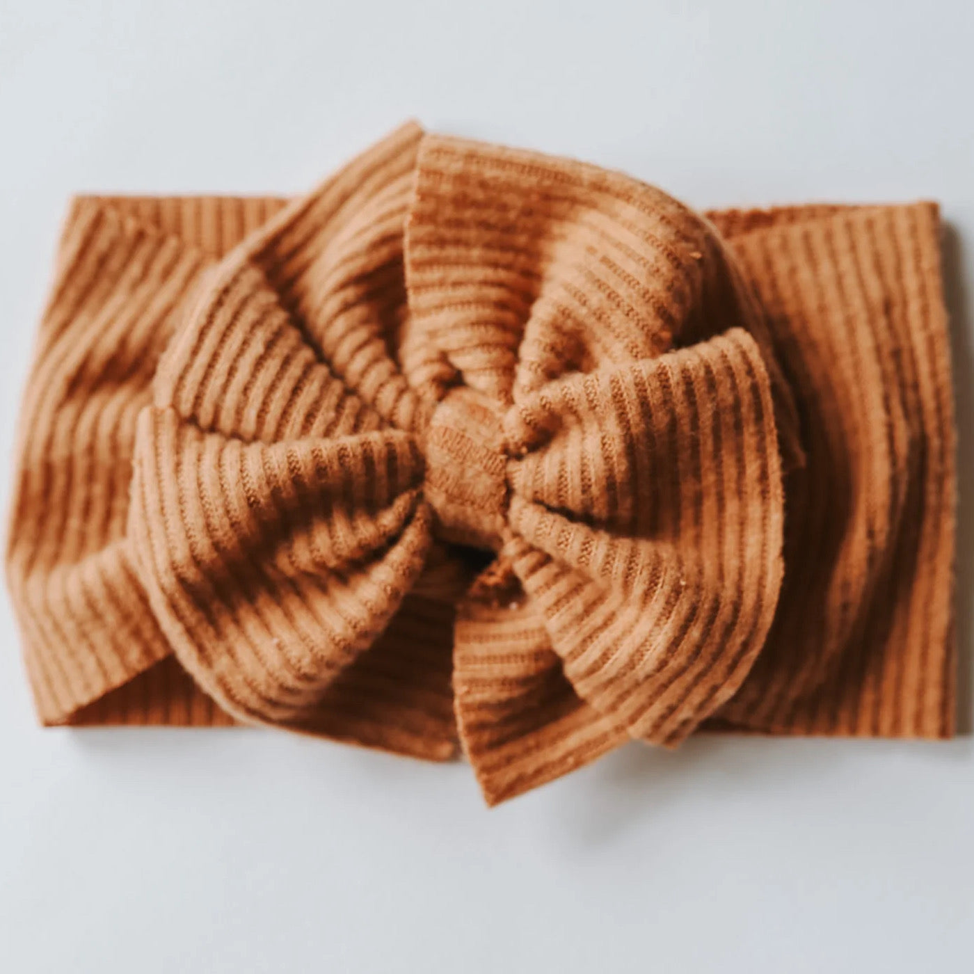 Caramel Cashmere Ribbed Headwrap - Mini Messy