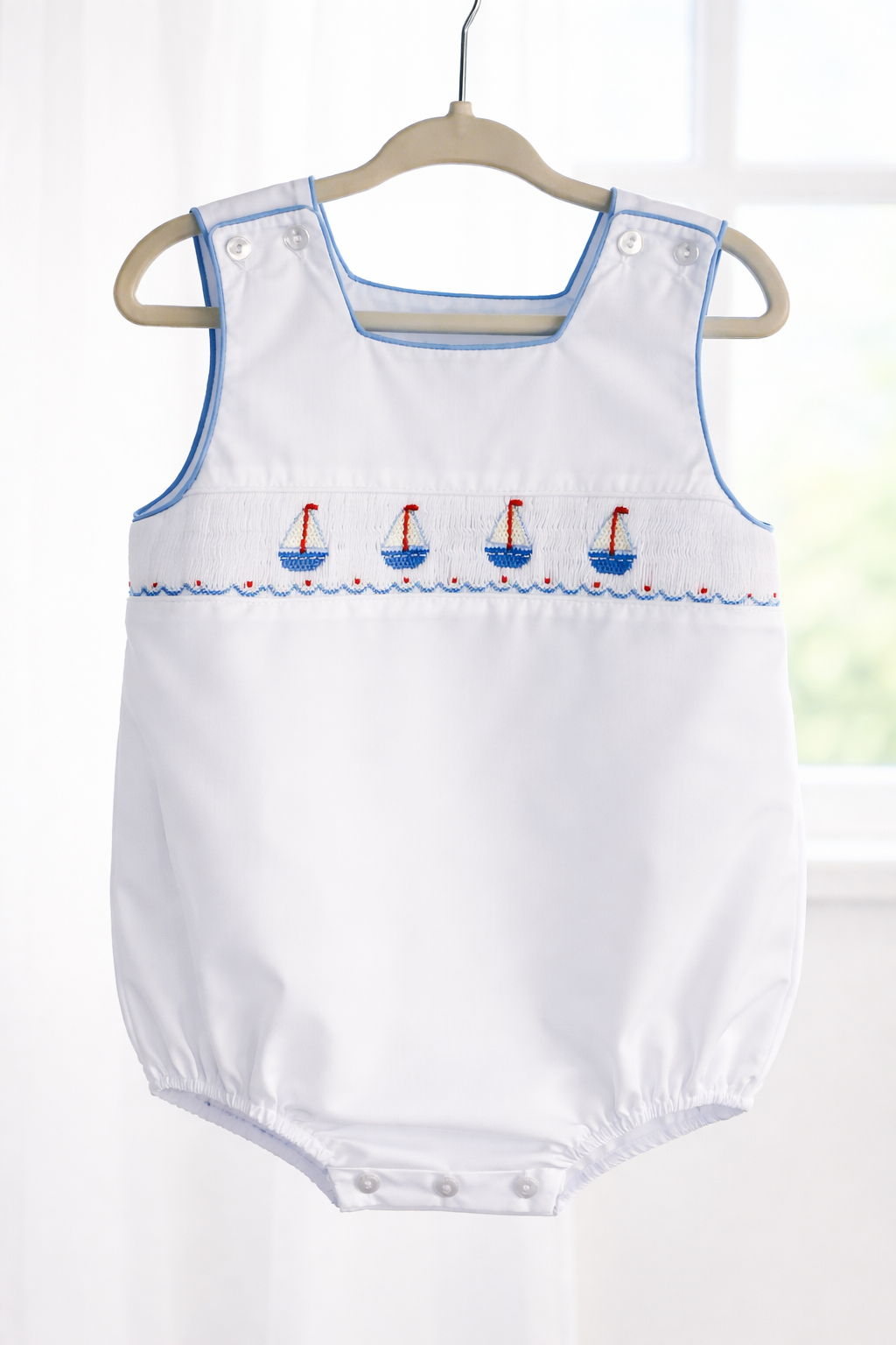 Sailboats | Boys Poplin Bishop Bubble