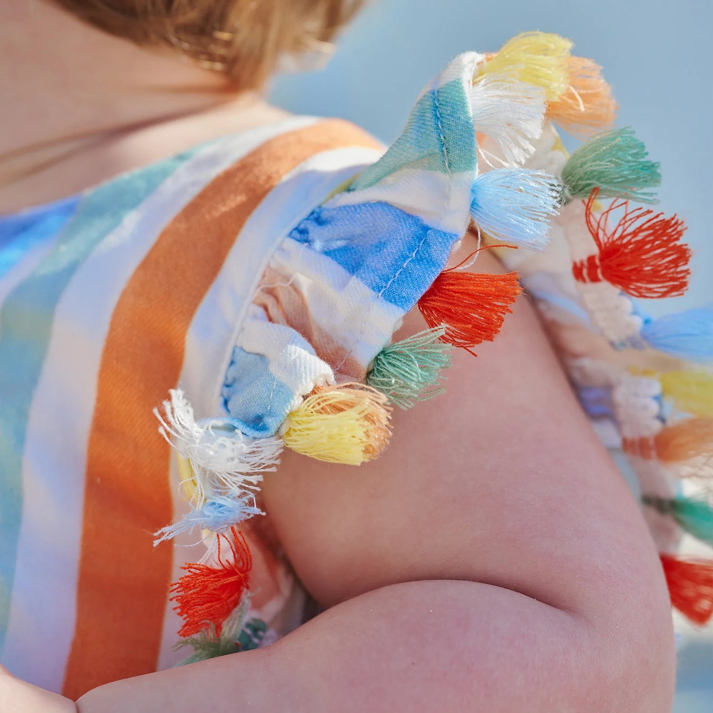 Multi Stripe | Woven Magnetic Bubble Romper