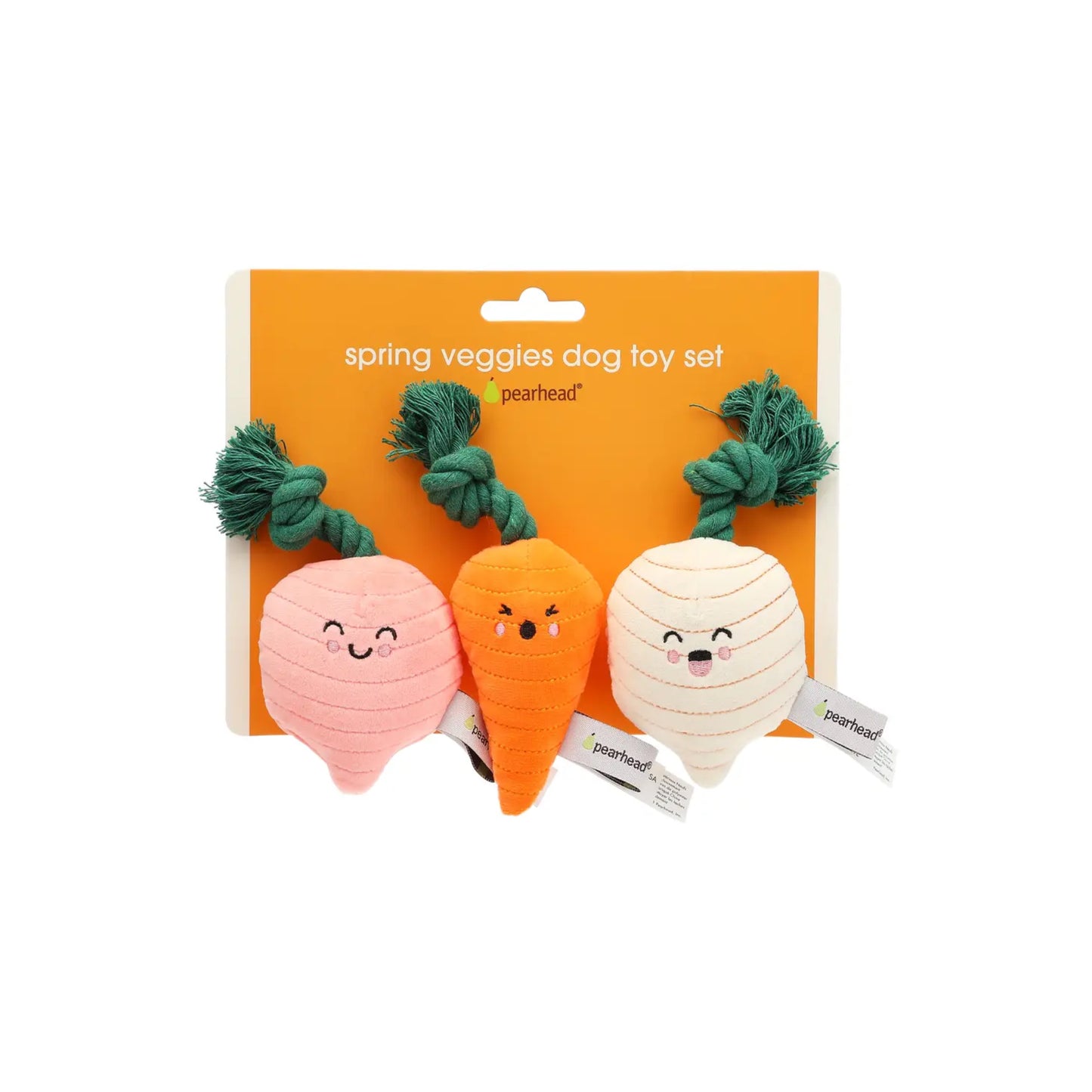Spring Veggies Dog Toy Set