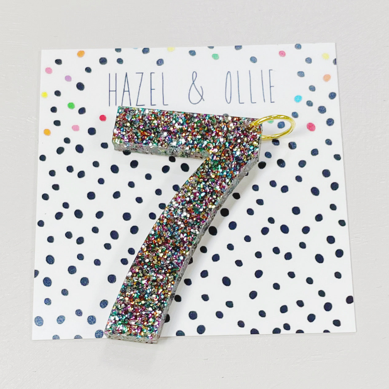 Multicolor Glitter Birthday Numbers