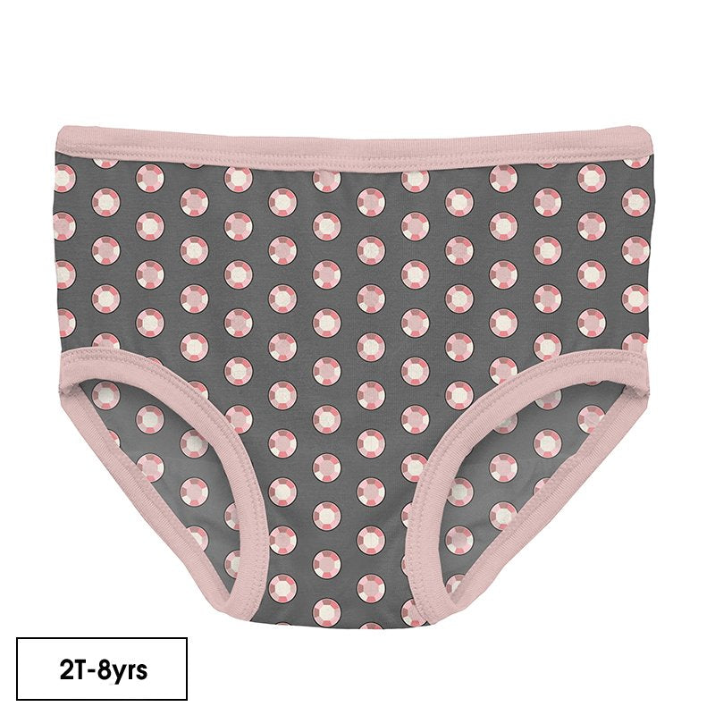 Pewter Sparkle Print Girl's Underwear
