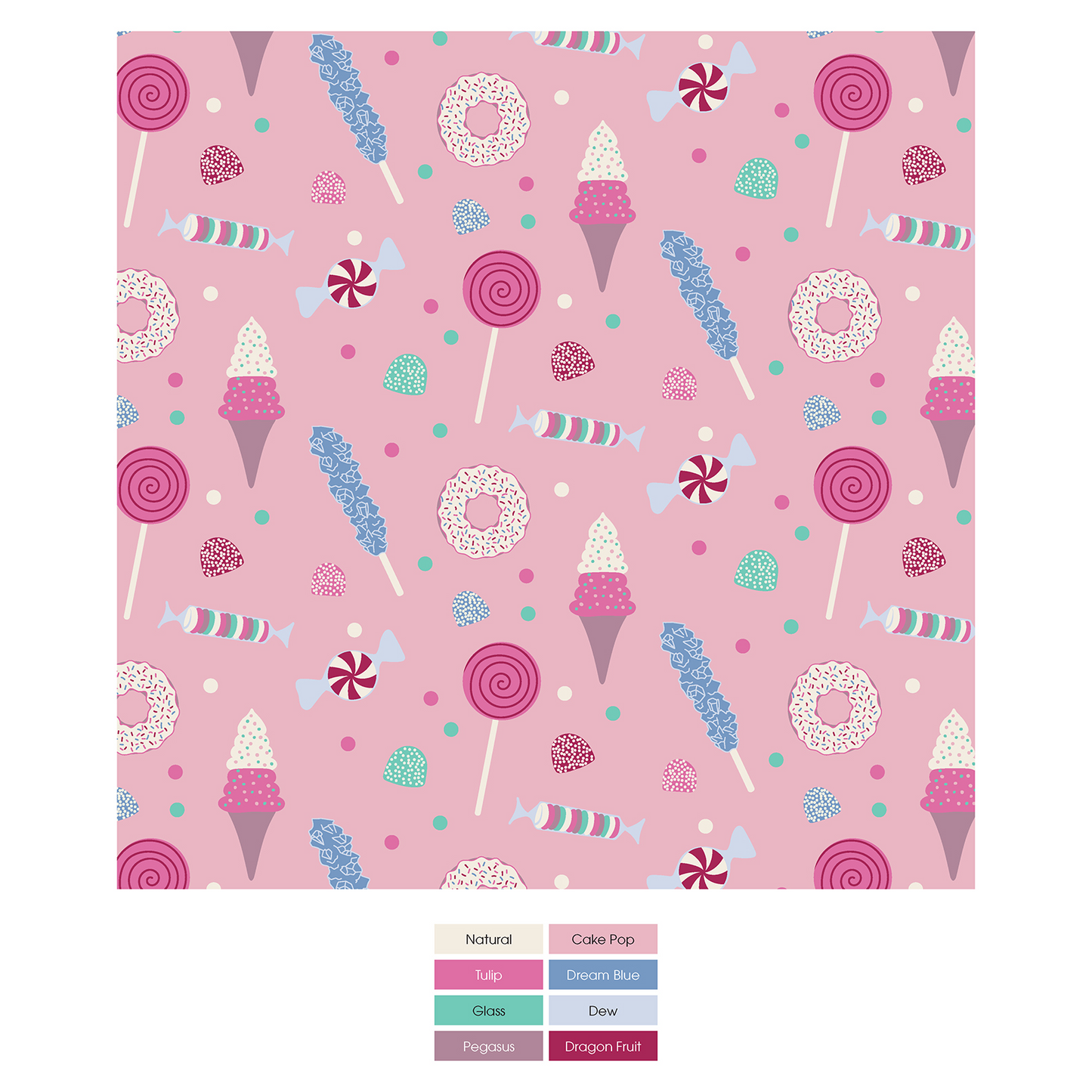 Cake Pop Candy Dreams Short Sleeve Kimono Pajama Set