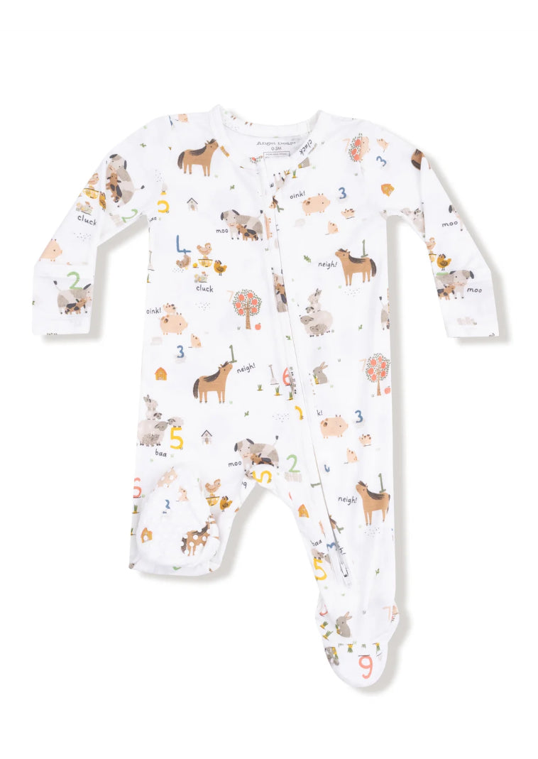 Farm Sounds - 2 Way Zipper Footie