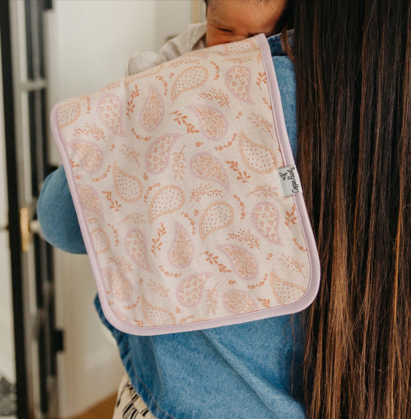 Copper Pearl Single Burp Cloth - Cheyenne