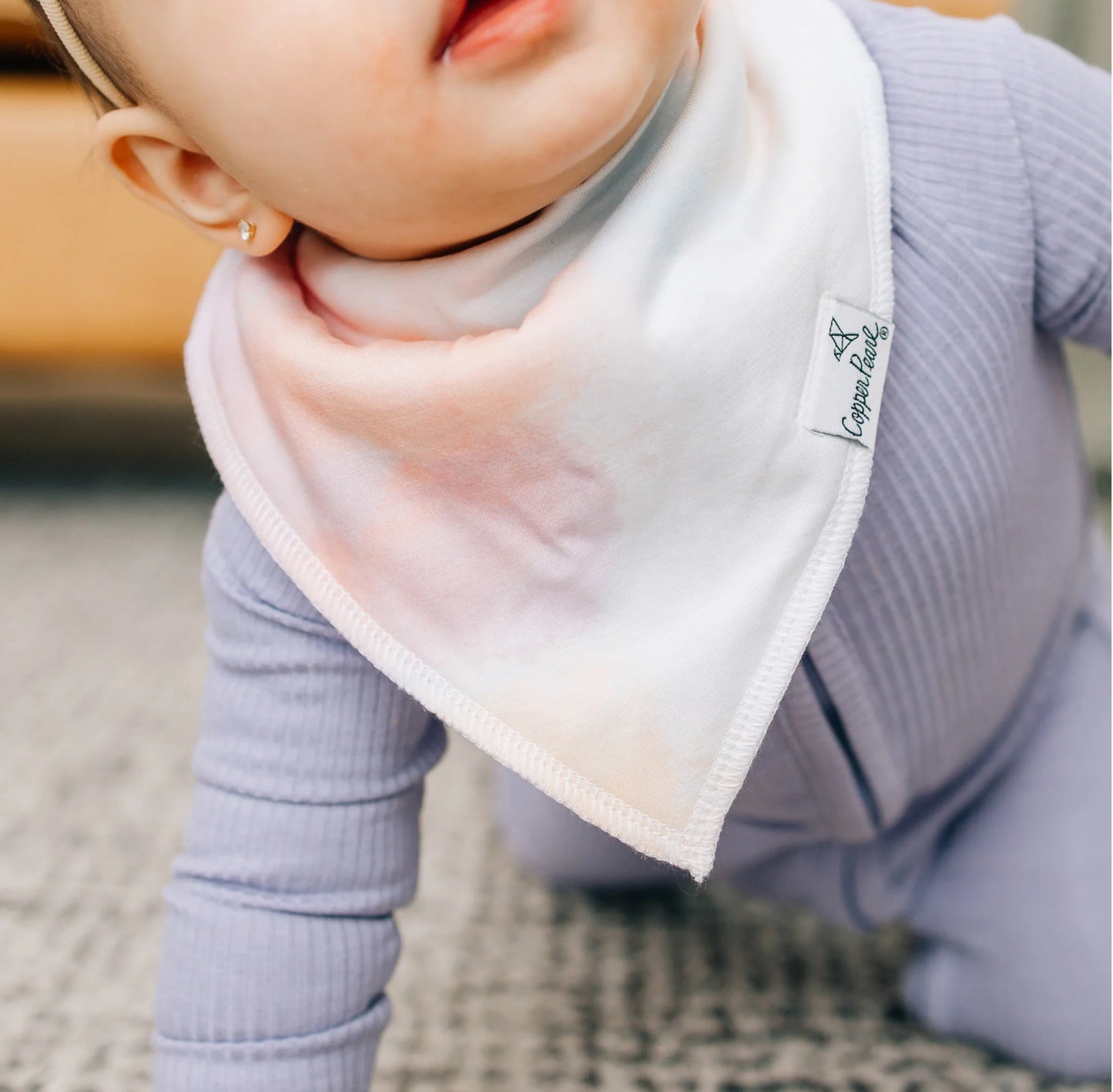 Copper Pearl Single Bandana Bibs | Flora