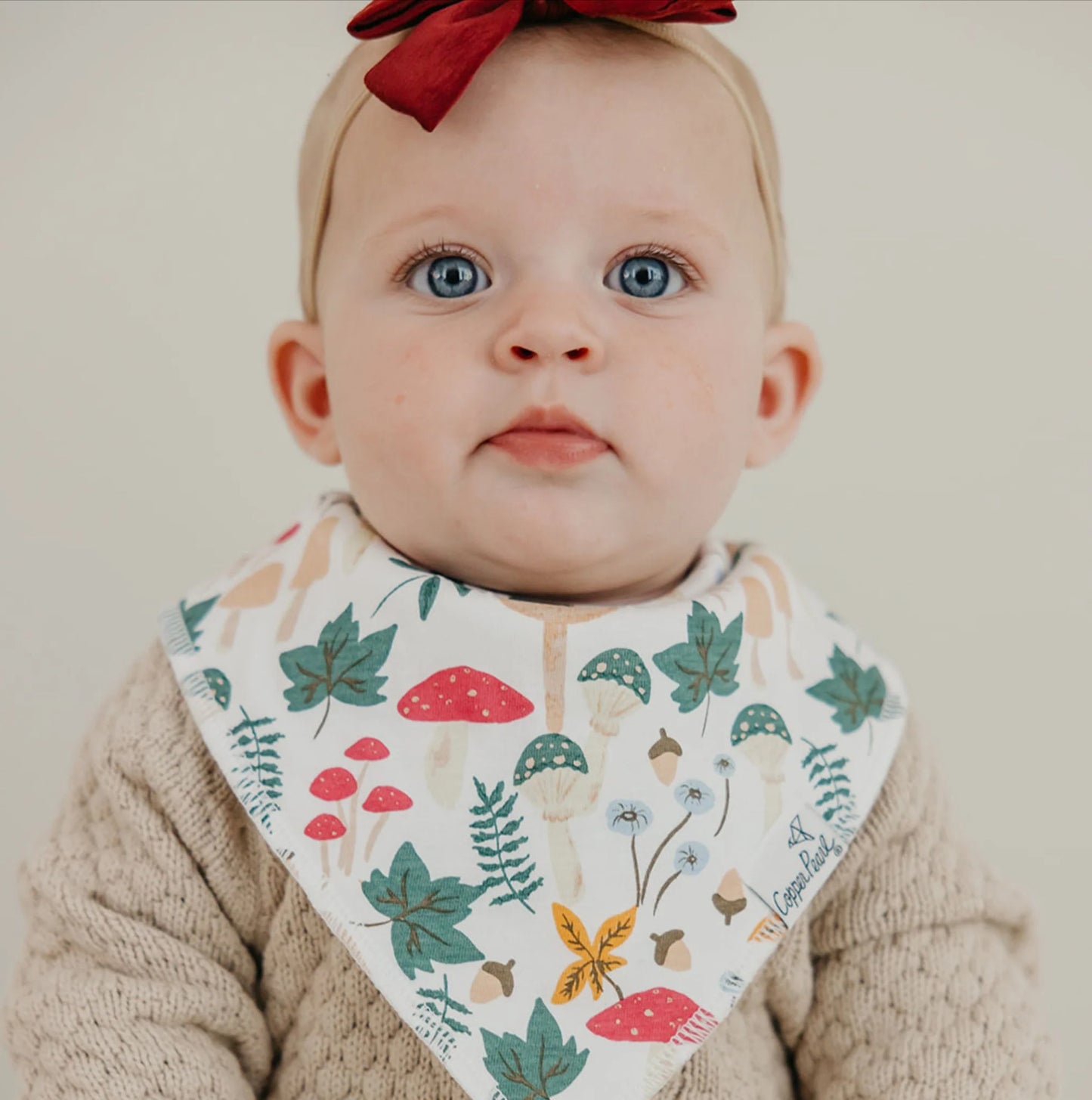 Copper Pearl Single Bandana Bibs - Ivy