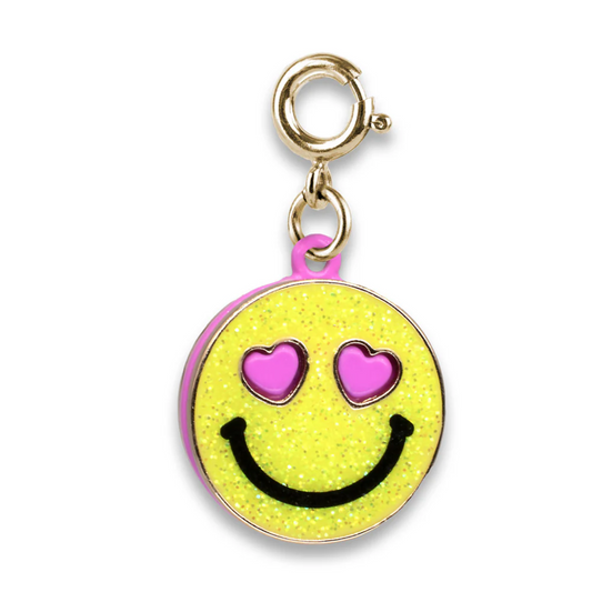Gold Glitter Smiley Face