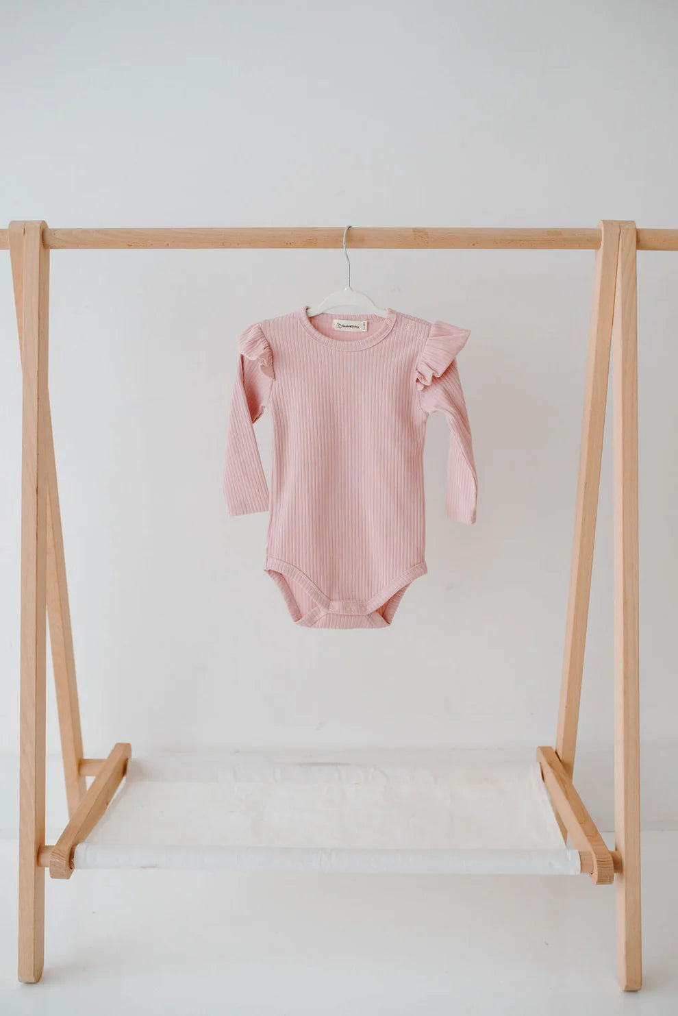 Long Sleeve Ribbed Onesie | Pink