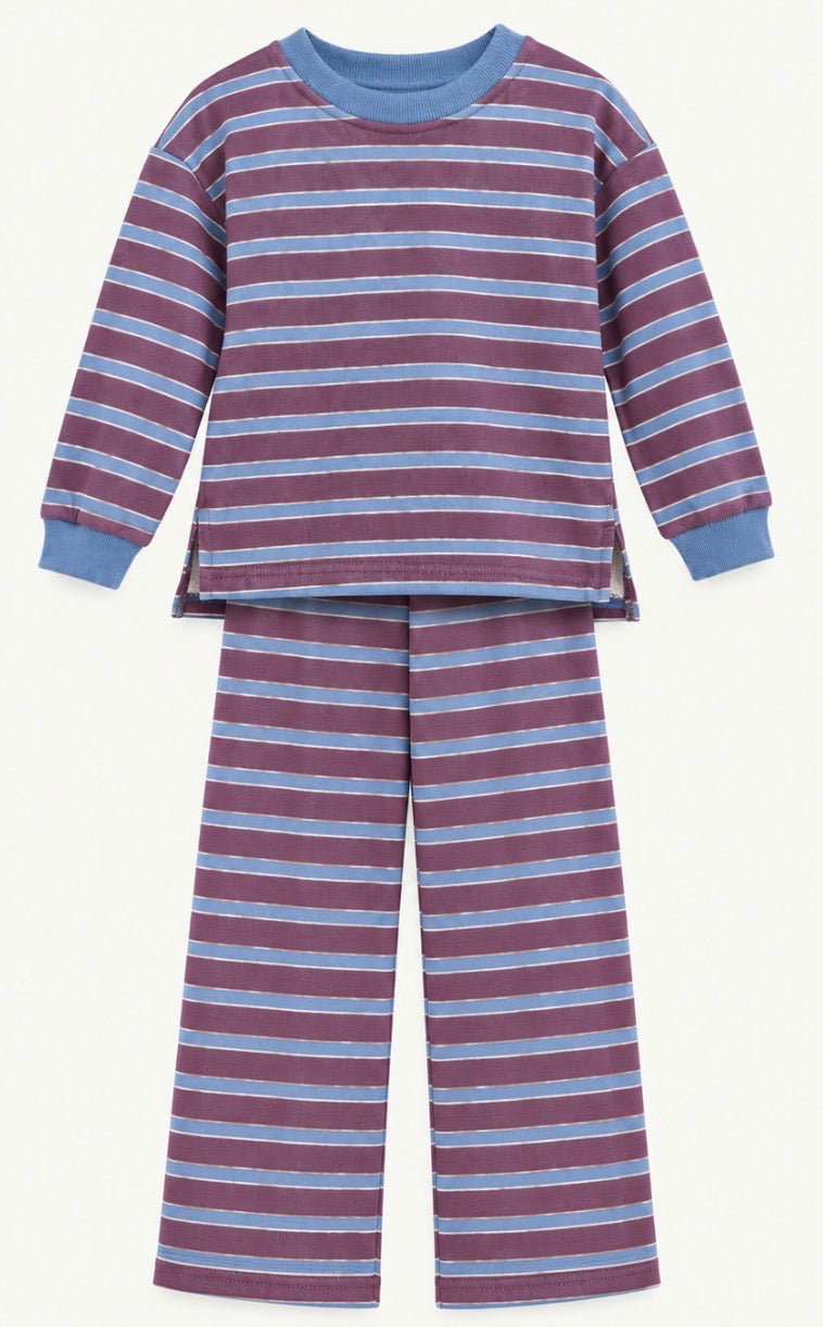 Blue Striped Lounge Set