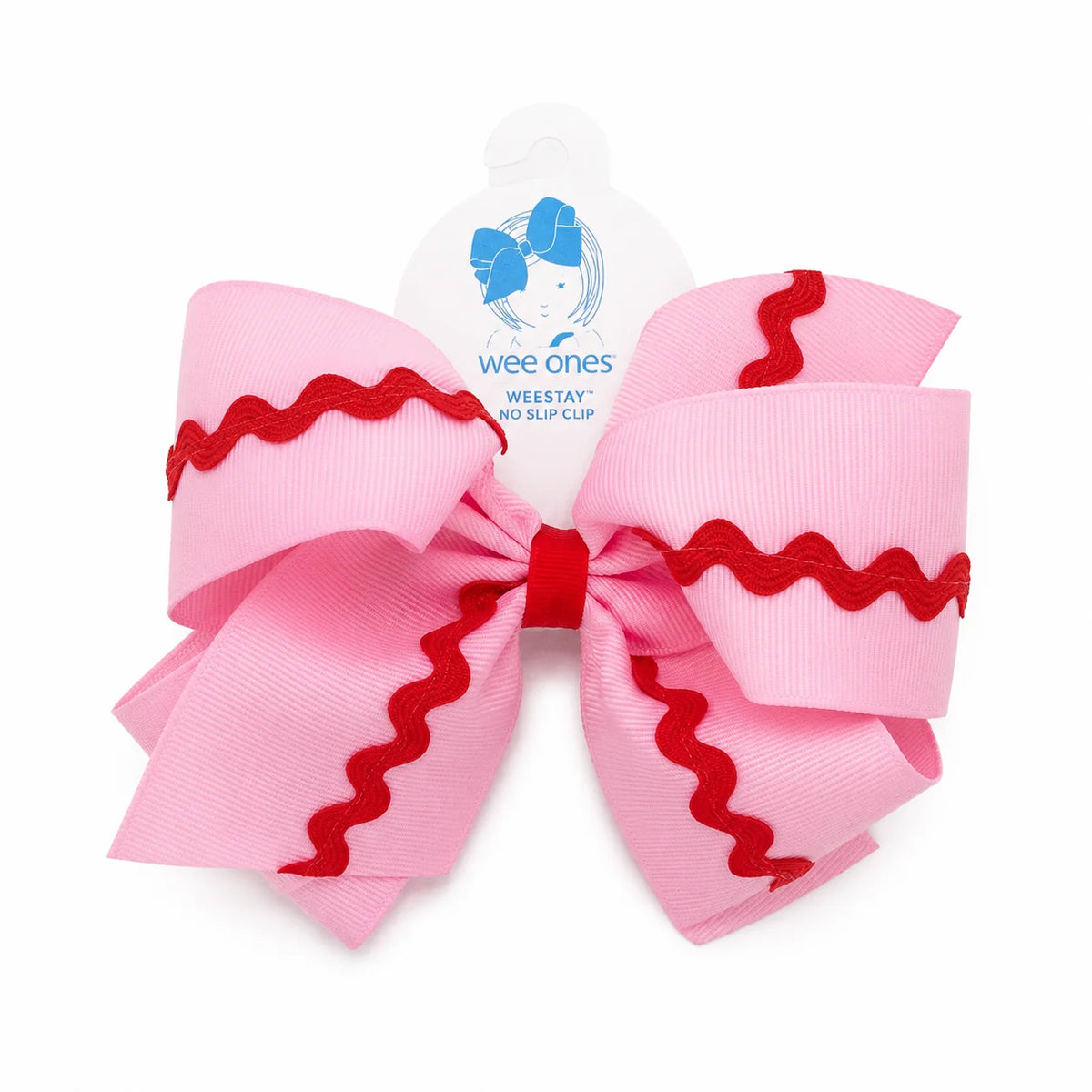 King Grosgrain Ric-Rac Trim Bow