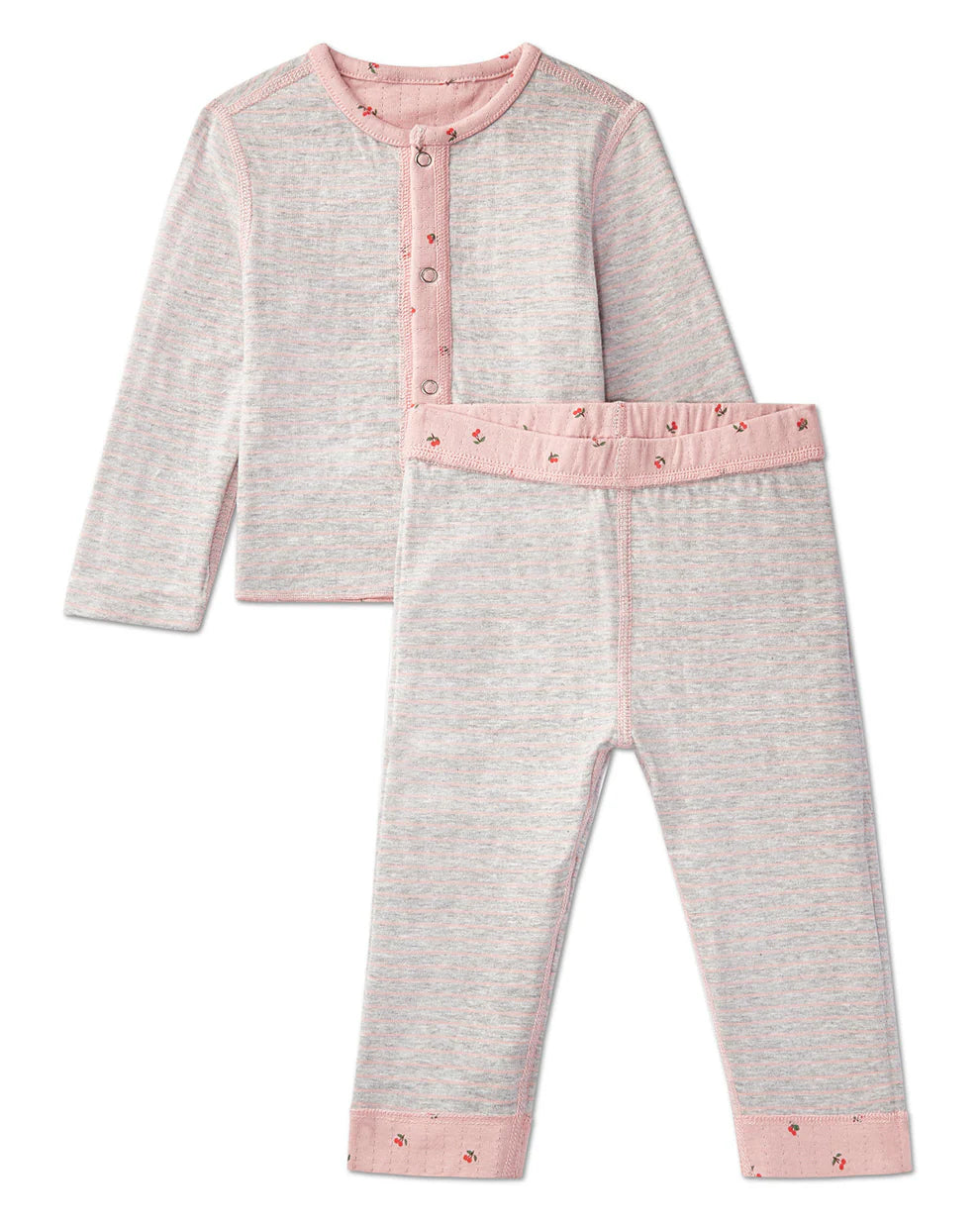 Sweet Cherry Reversible 2 Piece Set-Pink
