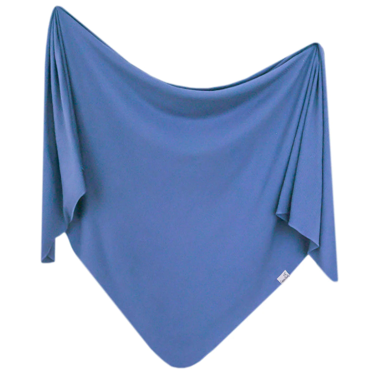 Copper Pearl Knit Swaddle Blanket - Indigo Rib