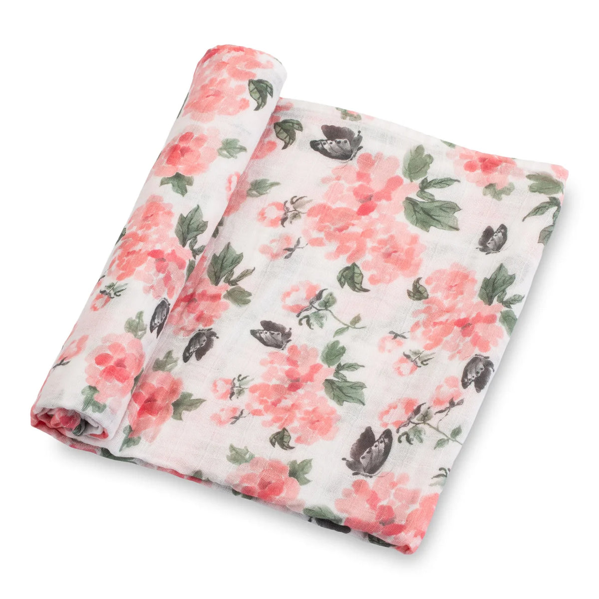 Pretty In Peonies Muslin Cotton Swaddle Blanket