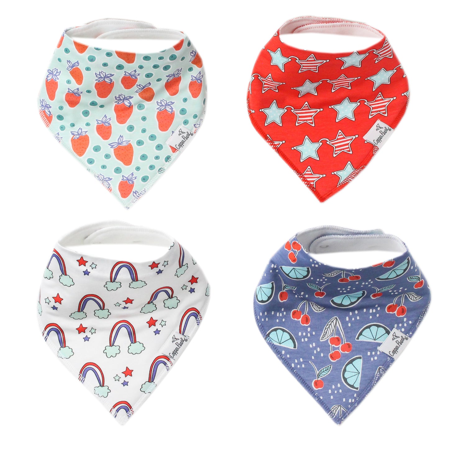 Copper Pearl Single Bandana Bibs - Liberty