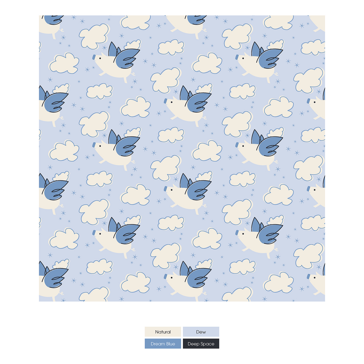 Dew Flying Pigs Men's Print Boxer Shorts