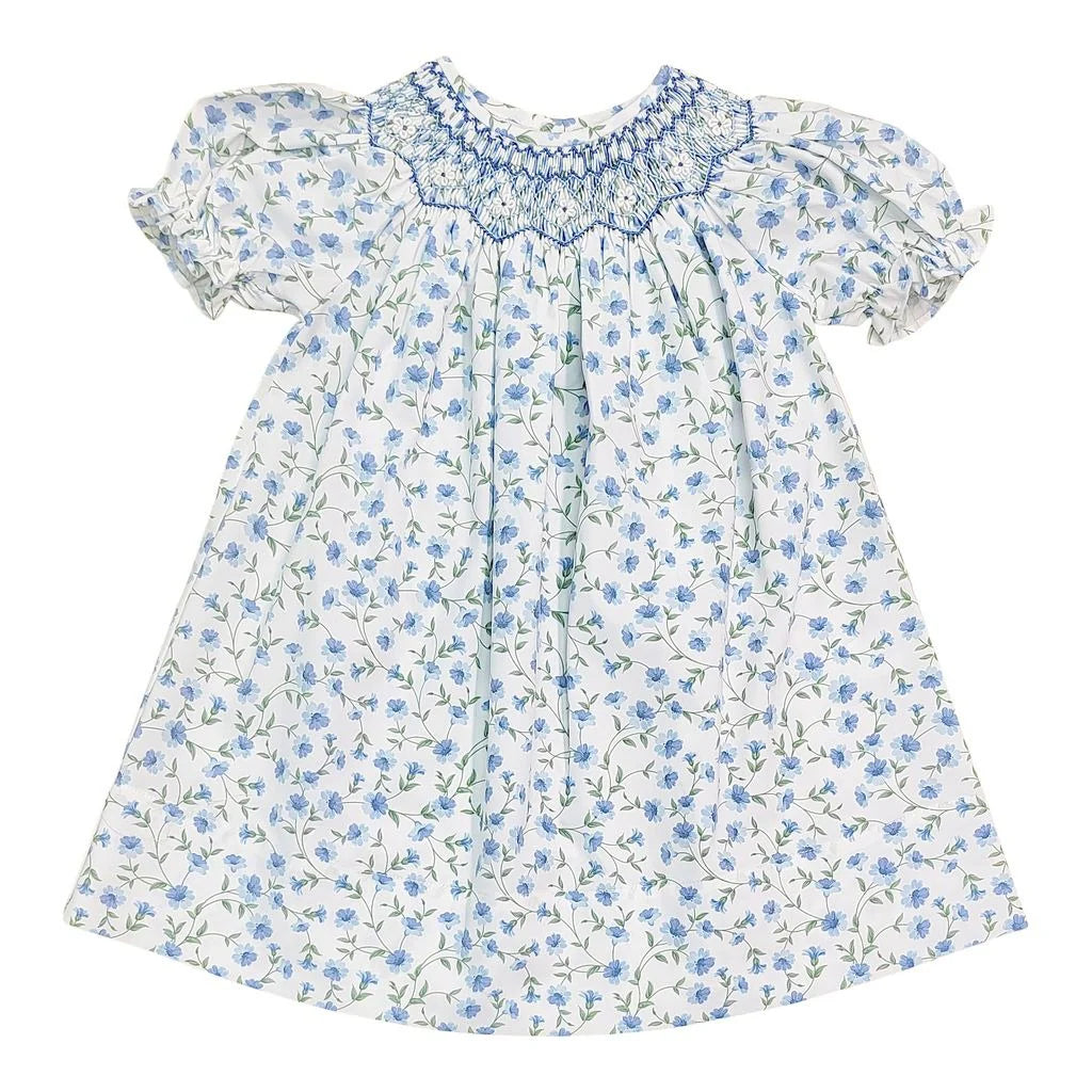 Glory Blue | Floral Smocked Dress