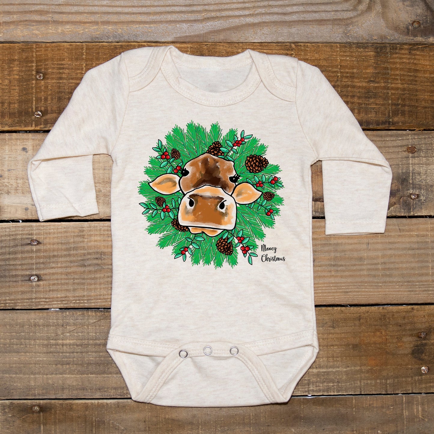 "Mooey Christmas" L/S Bodysuit