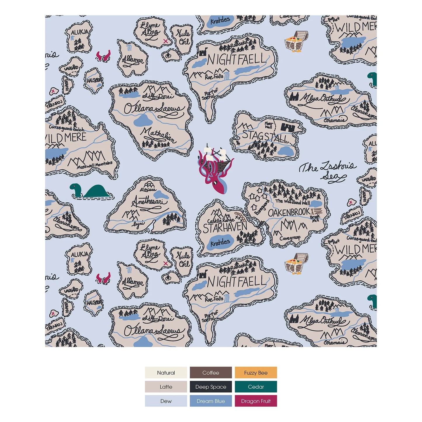 Dew Pirate Map Boy's Boxer Brief