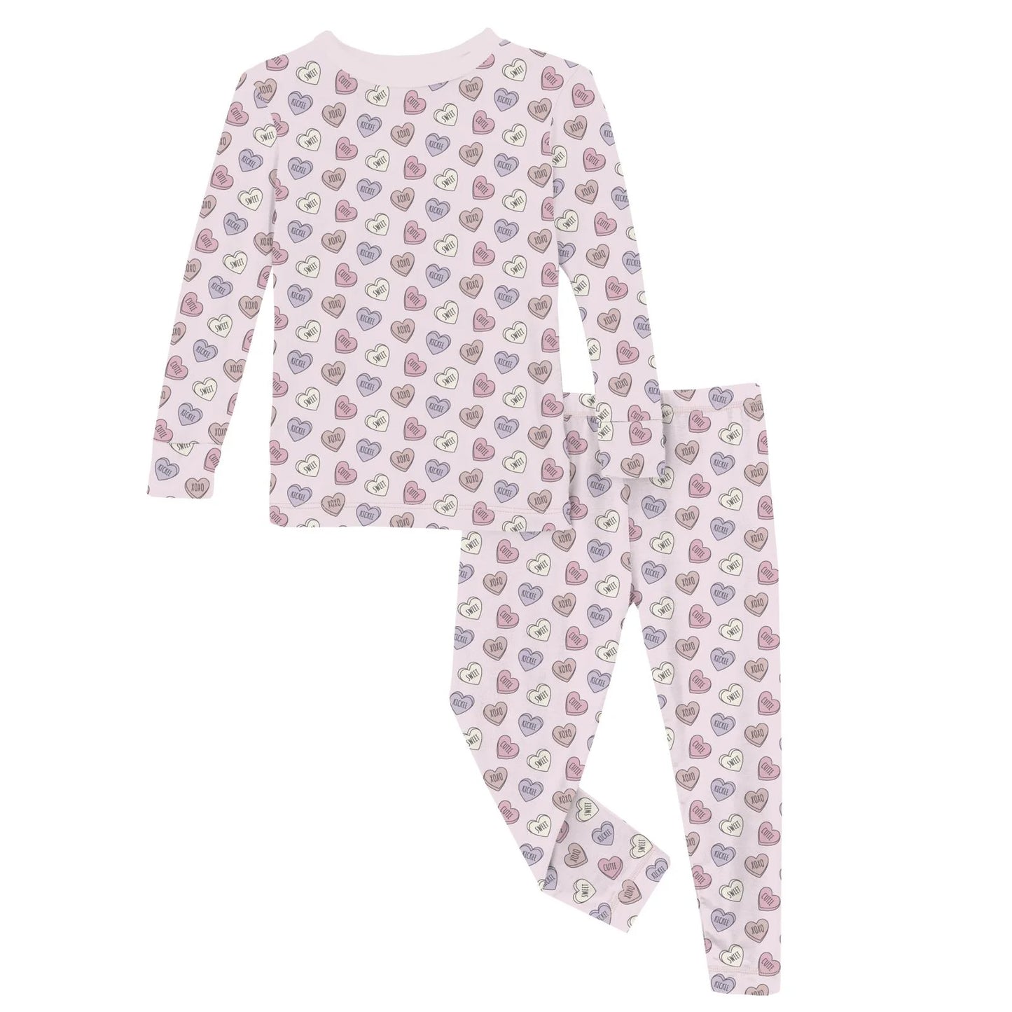 Long Sleeve Pajama Set | Candy Hearts