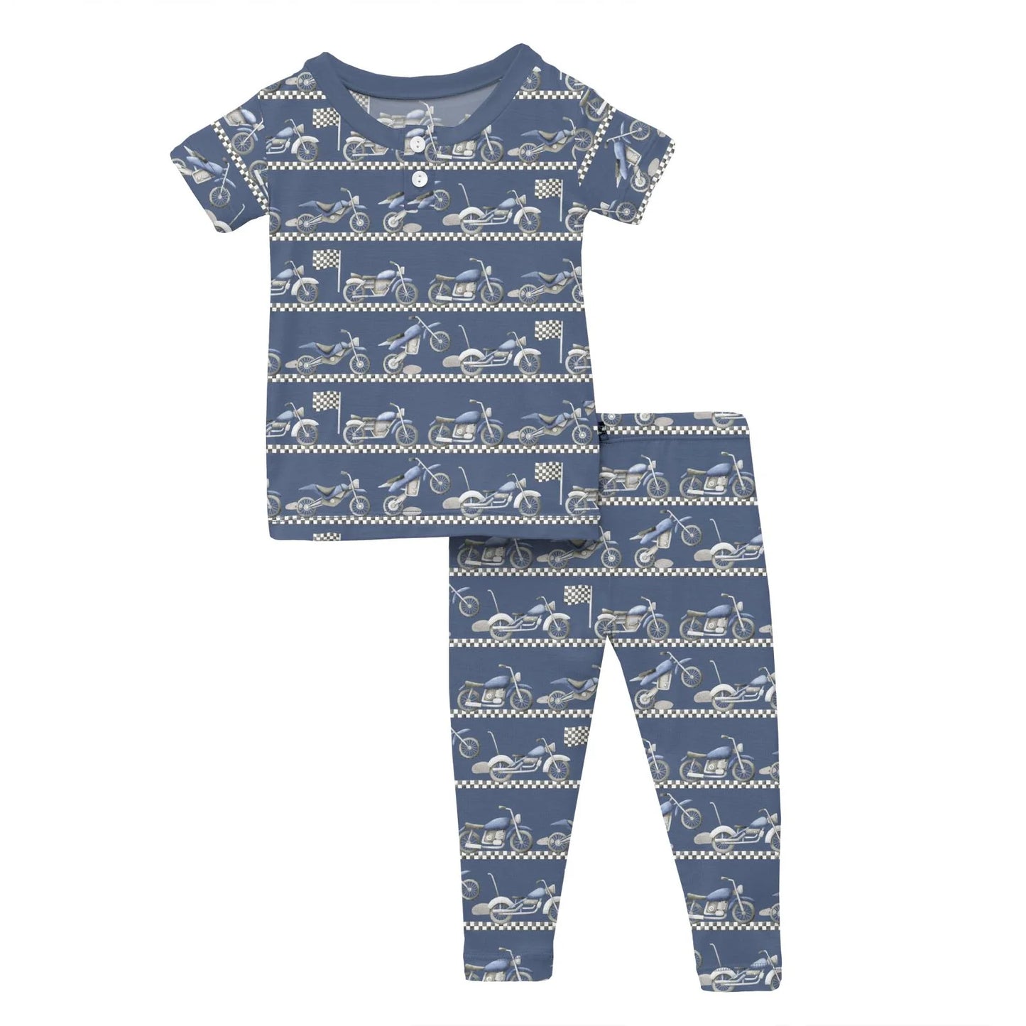 Short Sleeve Henley Pj Set | Denim Motorcycles