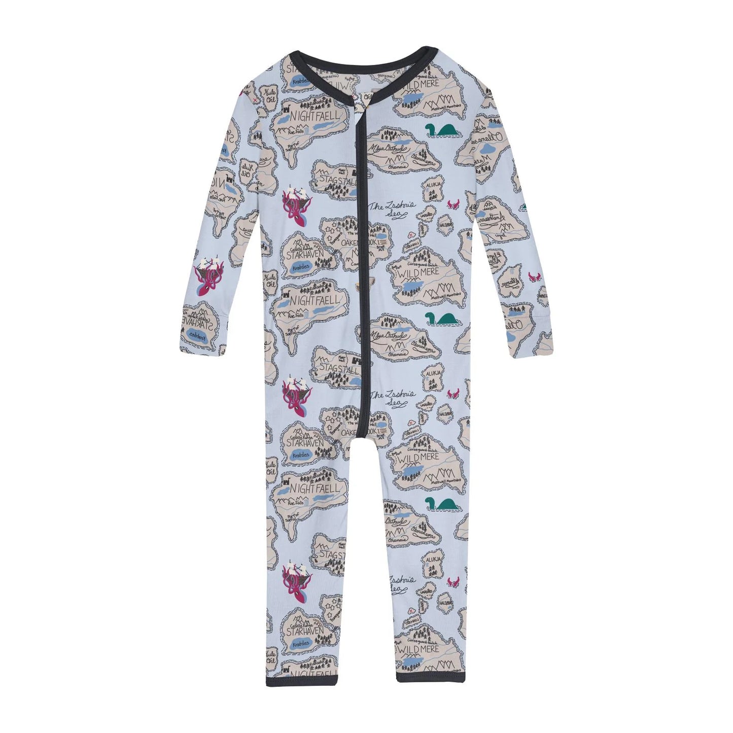 Dew Pirate Map Convertible Sleeper with Zipper