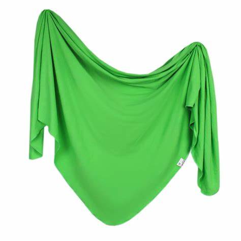 Copper Pearl Knit Swaddle Blanket-Lime