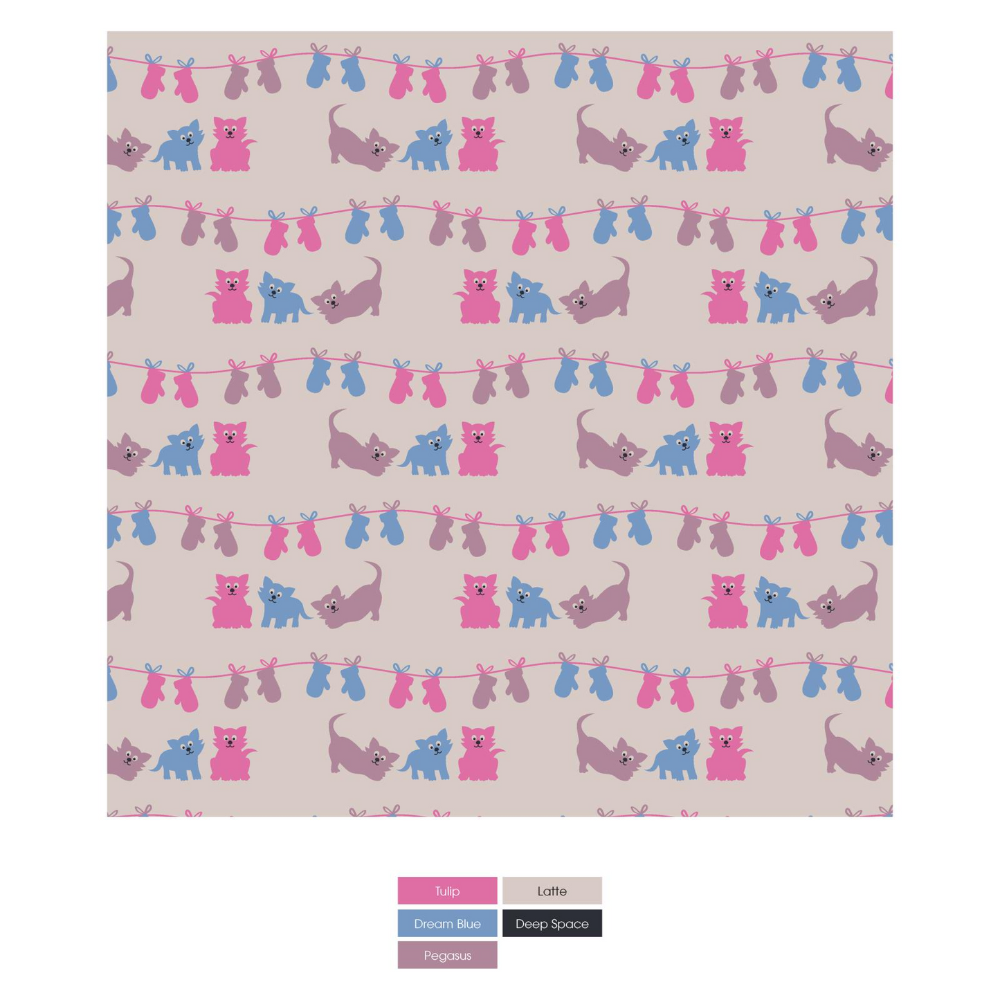Latte 3 Little Kittens S/S Playtime Outfit Set