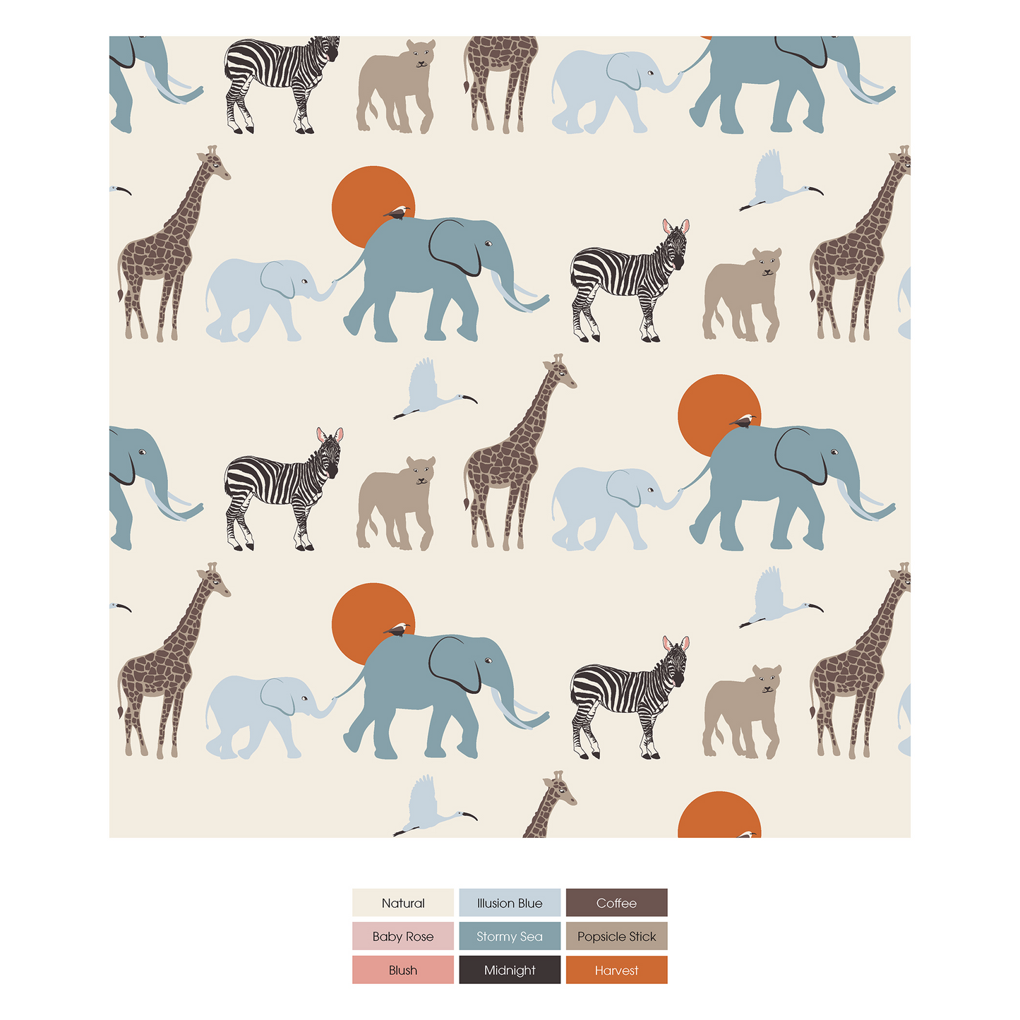 Natural Just So Animals Swaddling Blanket